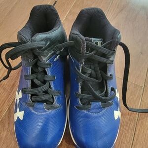 Under Armour 9k Kids Blue Cleats